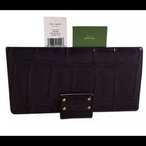 Kate Spade Travel Wallet Madrid Embossed Croc